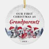 Onze eerste Kerstmis als grootouders Foto Keramisch Ornament (Voorkant)