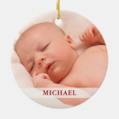 Onze eerste Kerstmis als grootouders Foto Keramisch Ornament (Achterkant)