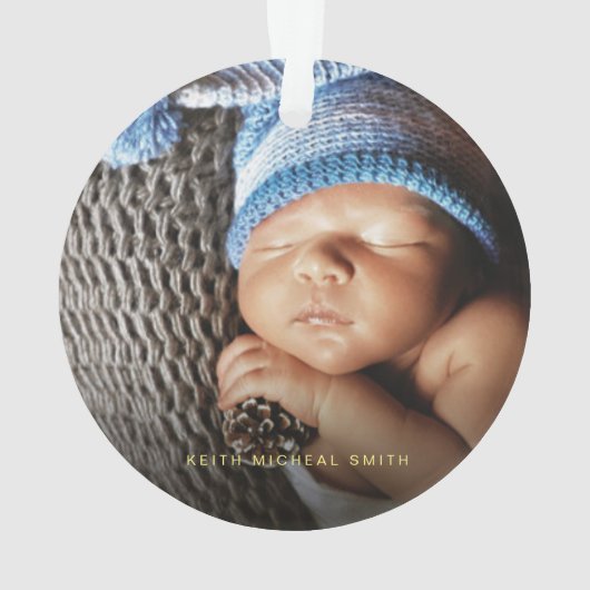 Onze eerste Kerstmis als grootouders Foto Ornament (achterkant)