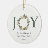 Onze eerste Kerstmis als grootouders Joy Foto Keramisch Ornament (Links)