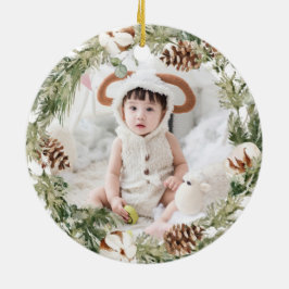 Onze eerste Kerstmis als grootouders Joy Foto Keramisch Ornament