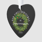 Onze Eerste Kerstmis als Grootouders Modern Custom Ornament (voorkant)