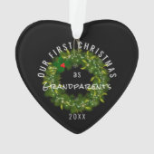 Onze Eerste Kerstmis als Grootouders Modern Custom Ornament (achterkant)