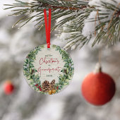 Onze eerste Kerstmis als grootouders, weesfoto Keramisch Ornament