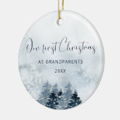Onze eerste Kerstmis als grootouderversiering Keramisch Ornament (Links)