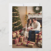 Onze Eerste Kerstmis als Mam en Pap Feestdagenkaart (Achterkant)