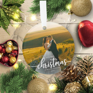 Onze Eerste Kerstmis Als Meneer En Mevrouw Eenvoud Ornament