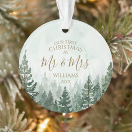 Onze Eerste Kerstmis Als Meneer & Mevrouw Foto Den Ornament