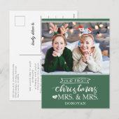 Onze eerste Kerstmis als mevrouw en mevrouw newlyw Feestdagenkaart (Voorkant / Achterkant)