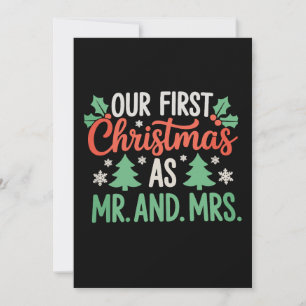 Onze Eerste Kerstmis Als Mijnheer En Mevrouw Kerst Feestdagenkaart
