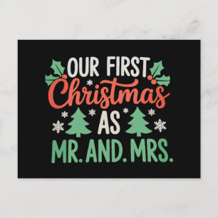Onze Eerste Kerstmis Als Mijnheer En Mevrouw Kerst Feestdagenkaart