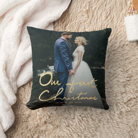 Onze eerste Kerstmis als Mr. en mevrouw | Foto Pas Kussen (Deken)