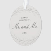 Onze eerste Kerstmis als Mr. en Mr. Photo Gay Ornament (voorkant)