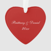 Onze eerste Kerstmis als Mr. en Mrs. Foto Ornament (achterkant)