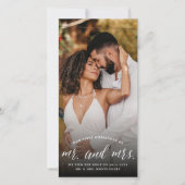 Onze eerste Kerstmis als Mr. en Mrs. Foto Wedding Feestdagenkaart (Voorkant)