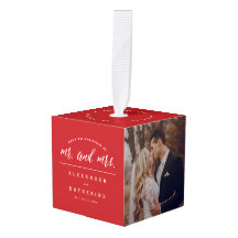 Onze eerste Kerstmis als Mr en Mrs Wedding Foto