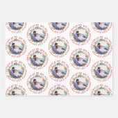 Onze eerste Kerstmis als Mr en Mrs. Wreath foto Inpakpapier Vel (Voorkant 2)