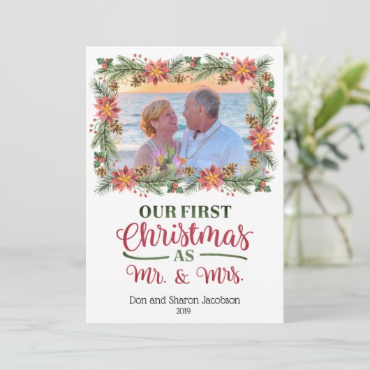 Onze eerste Kerstmis als Mr. & Mrs. - Aangepaste f (Staand voorkant)