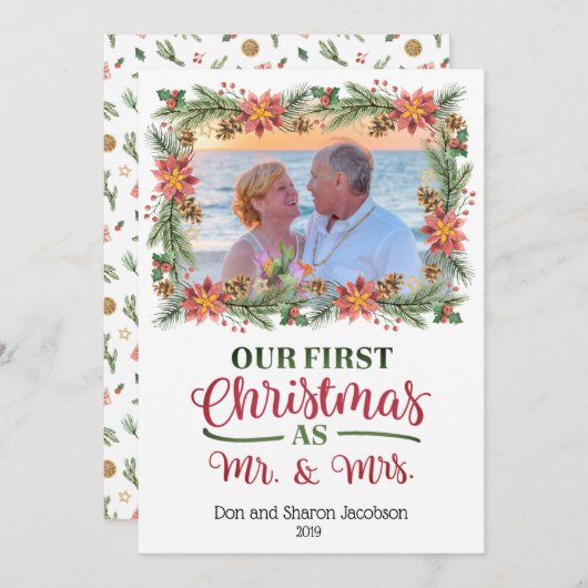 Onze eerste Kerstmis als Mr. & Mrs. - Aangepaste f (Voorkant / Achterkant)