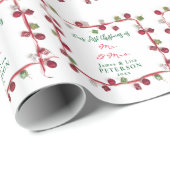 Onze eerste Kerstmis als Mr. & Mrs. Cadeaupapier (Rol Hoek)