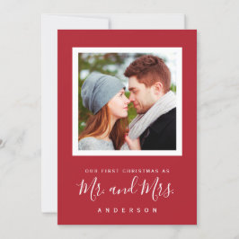 Onze eerste Kerstmis als Mr & Mrs Card voor nieuwi Save The Date