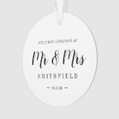 Onze eerste Kerstmis als Mr & Mrs Custom Wedding Ornament (voorkant)