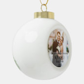 Onze eerste Kerstmis als Mr & Mrs Foto Keramische Bal Ornament (Links)