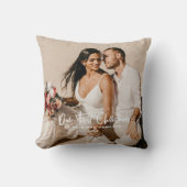 Onze eerste Kerstmis als Mr & Mrs Foto Kussen (Voorkant)