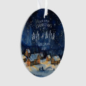 Onze eerste Kerstmis als Mr & Mrs Foto Rustieke Na Ornament (voorkant)