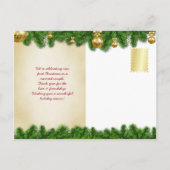 Onze eerste Kerstmis als Mr & Mrs Gold Lijst Foto Feestdagenkaart (Achterkant)