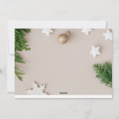 Onze eerste Kerstmis als Mr & Mrs Green Script Fot Feestdagenkaart (Achterkant)