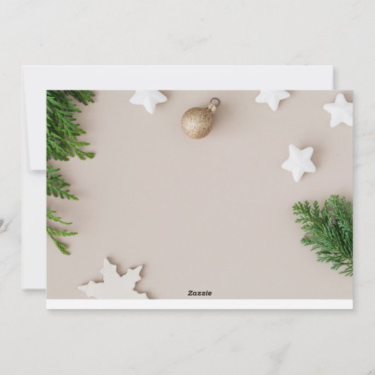 Onze eerste Kerstmis als Mr & Mrs Green Script Fot Feestdagenkaart (Achterkant)