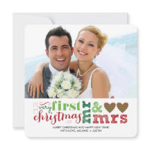 Onze eerste Kerstmis als Mr & Mrs Holiday Card