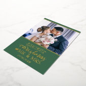 Onze eerste Kerstmis als Mr & Mrs newlyweds Folie Feestdagenkaart (Gedraaid)