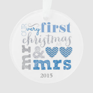 Onze eerste Kerstmis als Mr & Mrs Ornament