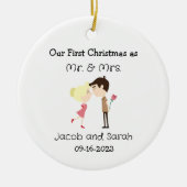 Onze Eerste Kerstmis als Mr & Mrs Ornament (Voorkant)