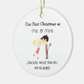 Onze Eerste Kerstmis als Mr & Mrs Ornament (Links)