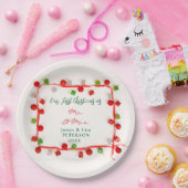 Onze eerste Kerstmis als Mr. & Mrs. Papieren Bordje (Feest)