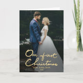 Onze Eerste Kerstmis als Mr & Mrs | Pas getrouwd F Feestdagen Kaart (Voorkant)