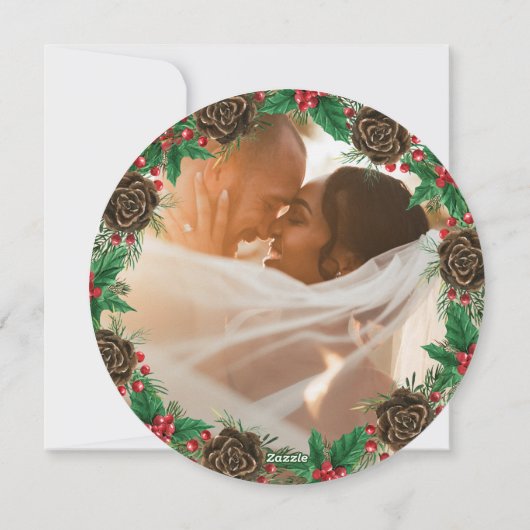 Onze Eerste Kerstmis als Mr & Mrs Passen getrouwd  Feestdagenkaart (Achterkant)