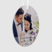 Onze eerste Kerstmis als Mr. & Mrs Photo Ornament  (voorkant)