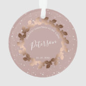 Onze eerste Kerstmis als Mr. & Mrs trouwfoto Ornament (achterkant)