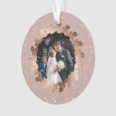 Onze eerste Kerstmis als Mr. & Mrs trouwfoto Ornament (voorkant)