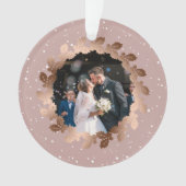 Onze eerste Kerstmis als Mr. & Mrs trouwfoto Ornament (voorkant)