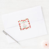 Onze eerste Kerstmis als Mr. & Mrs. Vierkante Sticker (Envelop)