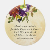 Onze eerste Kerstmis als Mr & Mrs Wedding Bijbel Keramisch Ornament (Achterkant)