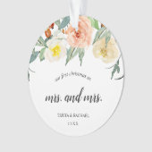 Onze eerste Kerstmis als Mrs. en Mrs. Foto Lesbian Ornament (voorkant)