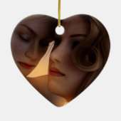 Onze eerste Kerstmis als Mrs. en Mrs Lesbian Foto Keramisch Ornament (Achterkant)