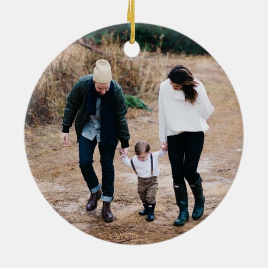 Onze eerste Kerstmis als tante en oom Keramisch Ornament (Achterkant)