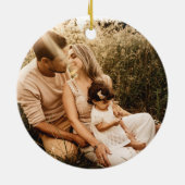 Onze eerste Kerstmis als Waterverf Keramisch Ornament (Achterkant)